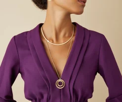 Necklaces-Marco Bicego 18K Yellow Gold Coil Necklace With Diamonds Yellowgold