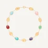 Necklaces-Marco Bicego 18K Yellow Gold Collar Necklace with Mixed Gemstones Yellowgold