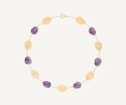 Necklaces-Marco Bicego 18K Yellow Gold Collar Necklace with Charoite Yellowgold
