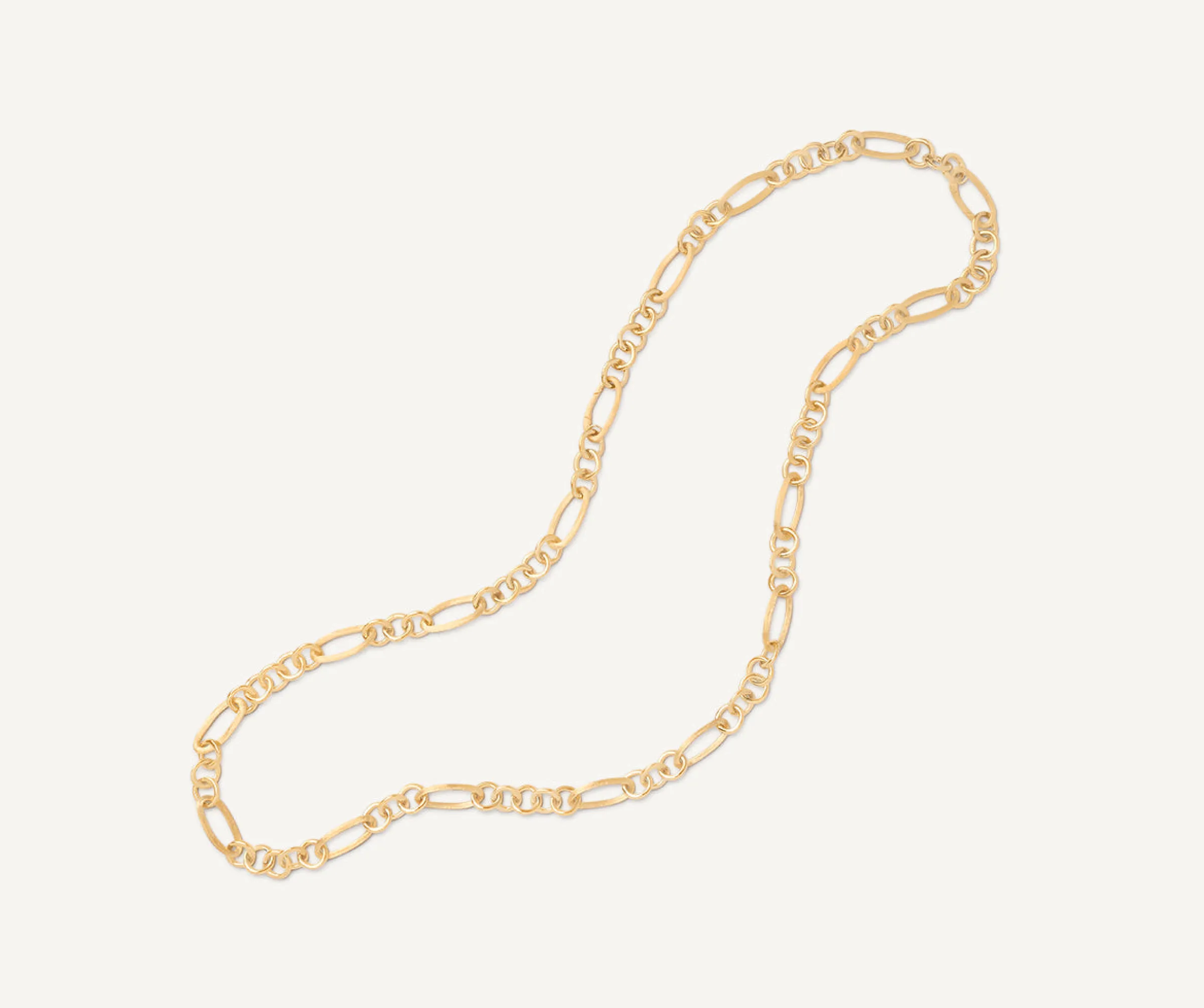Necklaces-Marco Bicego 18K Yellow Gold Convertible Link Necklace, Engraved u0026 Polished Yellowgold