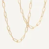 Necklaces-Marco Bicego 18K Yellow Gold Convertible Oval Link Necklace Yellowgold
