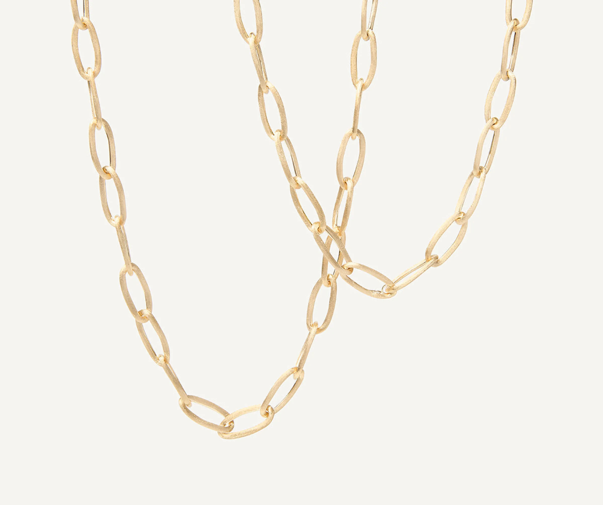 Necklaces-Marco Bicego 18K Yellow Gold Convertible Oval Link Necklace Yellowgold