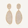 Earrings-Marco Bicego 18K Yellow Gold Convertible Pavé Diamond Earring Kit Yellowgold