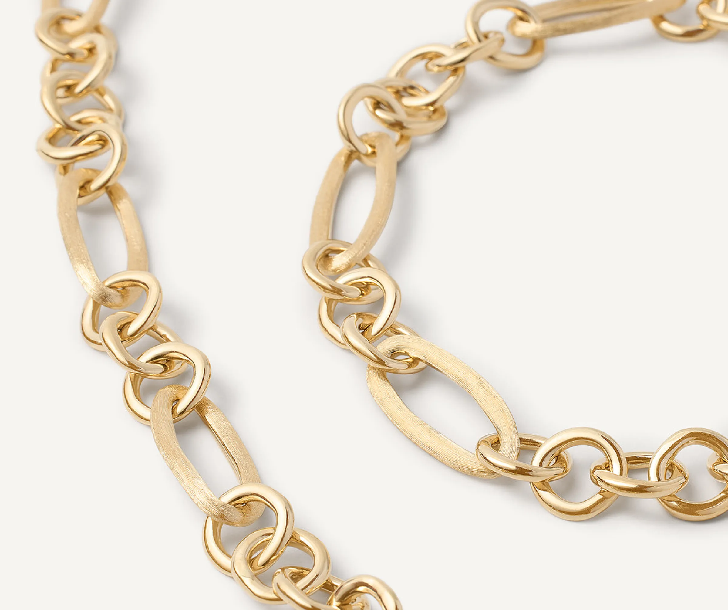 Necklaces-Marco Bicego 18K Yellow Gold Convertible Link Necklace, Engraved u0026 Polished Yellowgold