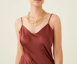 Necklaces-Marco Bicego 18K Yellow Gold Convertible Oval Link Necklace Yellowgold