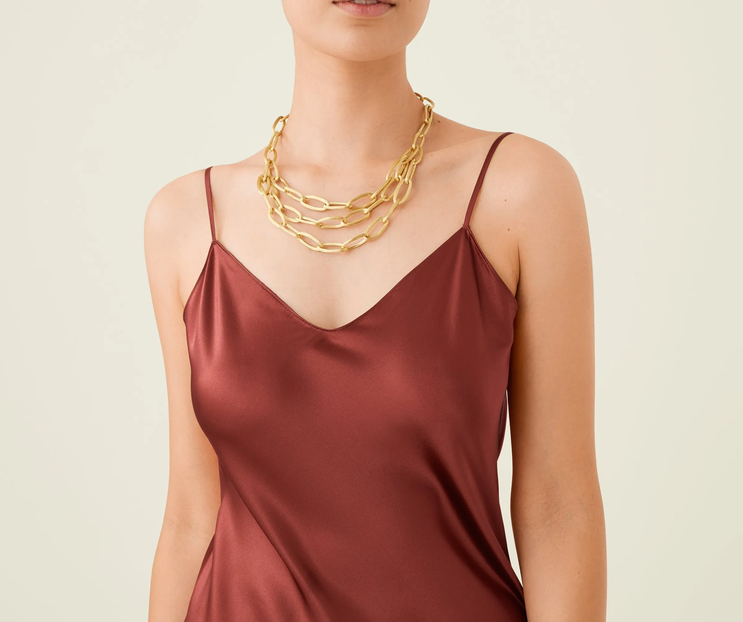 Necklaces-Marco Bicego 18K Yellow Gold Convertible Oval Link Necklace Yellowgold