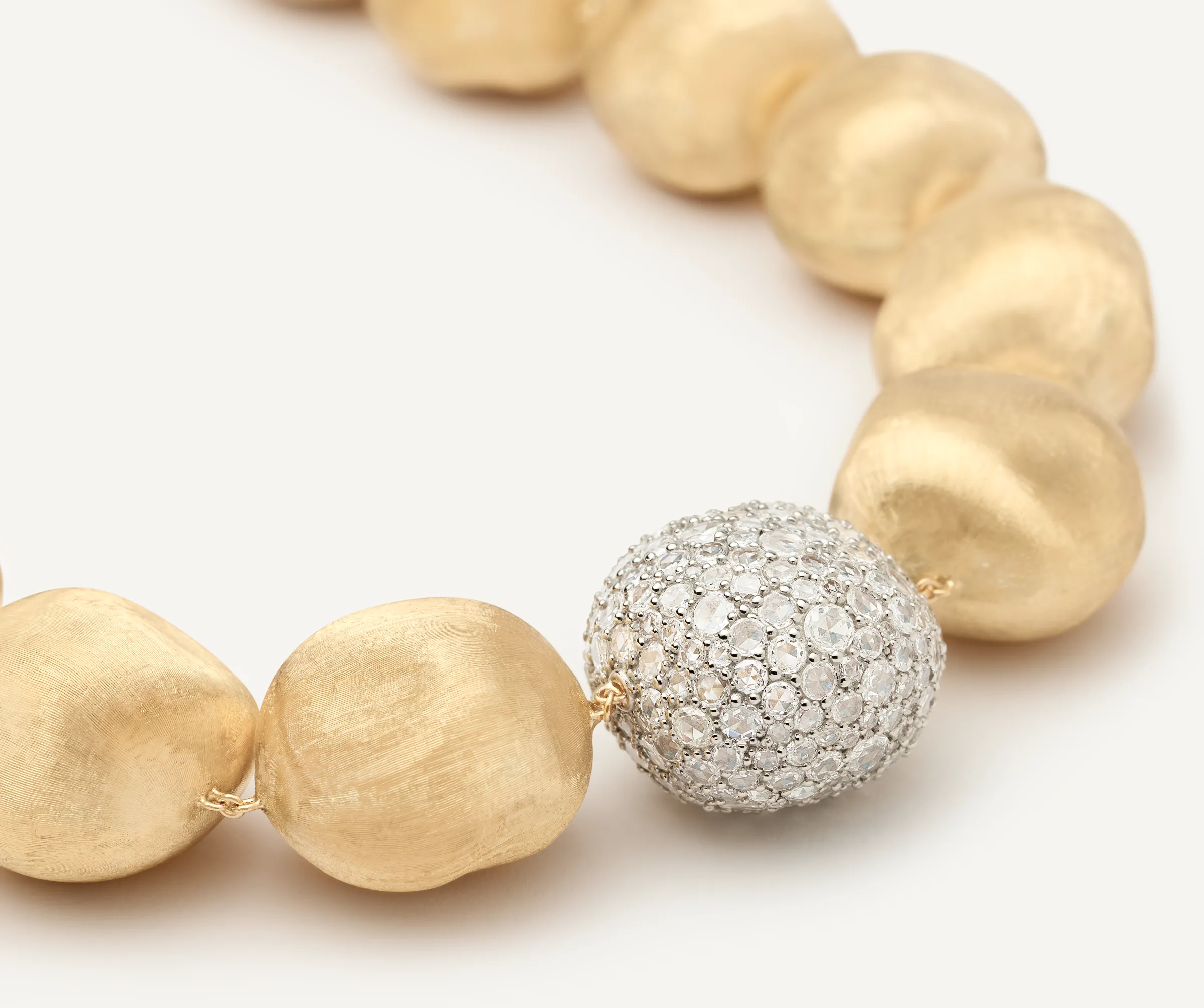 Necklaces-Marco Bicego 18K Yellow Gold Diamond Collar Necklace Yellowgold
