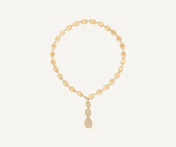 Necklaces-Marco Bicego 18K Yellow Gold Diamond Pavé Lariat Necklace Yellowgold