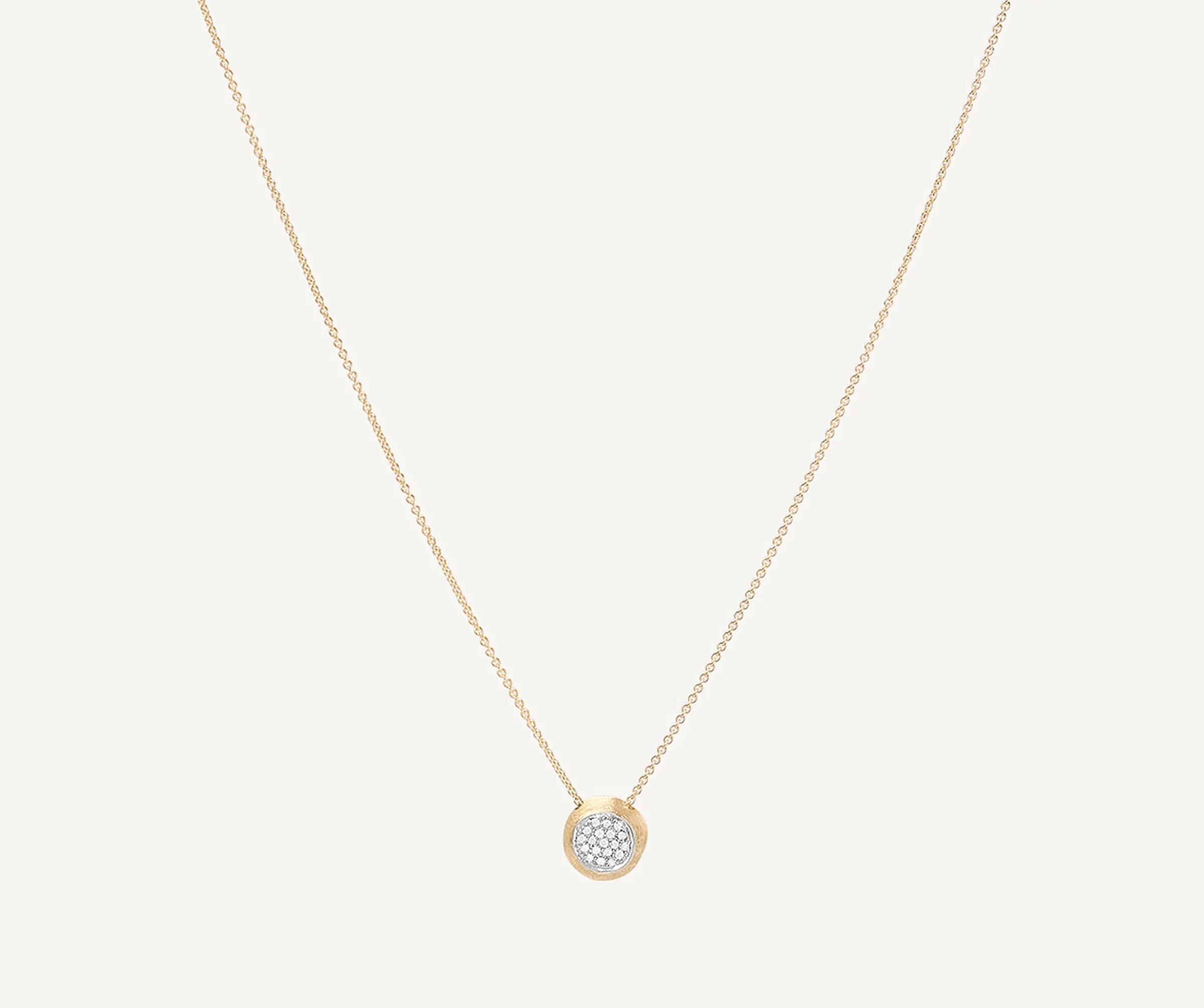 Pendants | Necklaces-Marco Bicego 18K Yellow Gold Diamond Pavé Disk Pendant Yellowgold