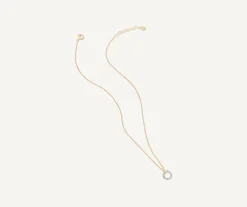 Pendants | Necklaces-Marco Bicego 18K Yellow Gold Diamond Pavé Circle Pendant Yellowgold