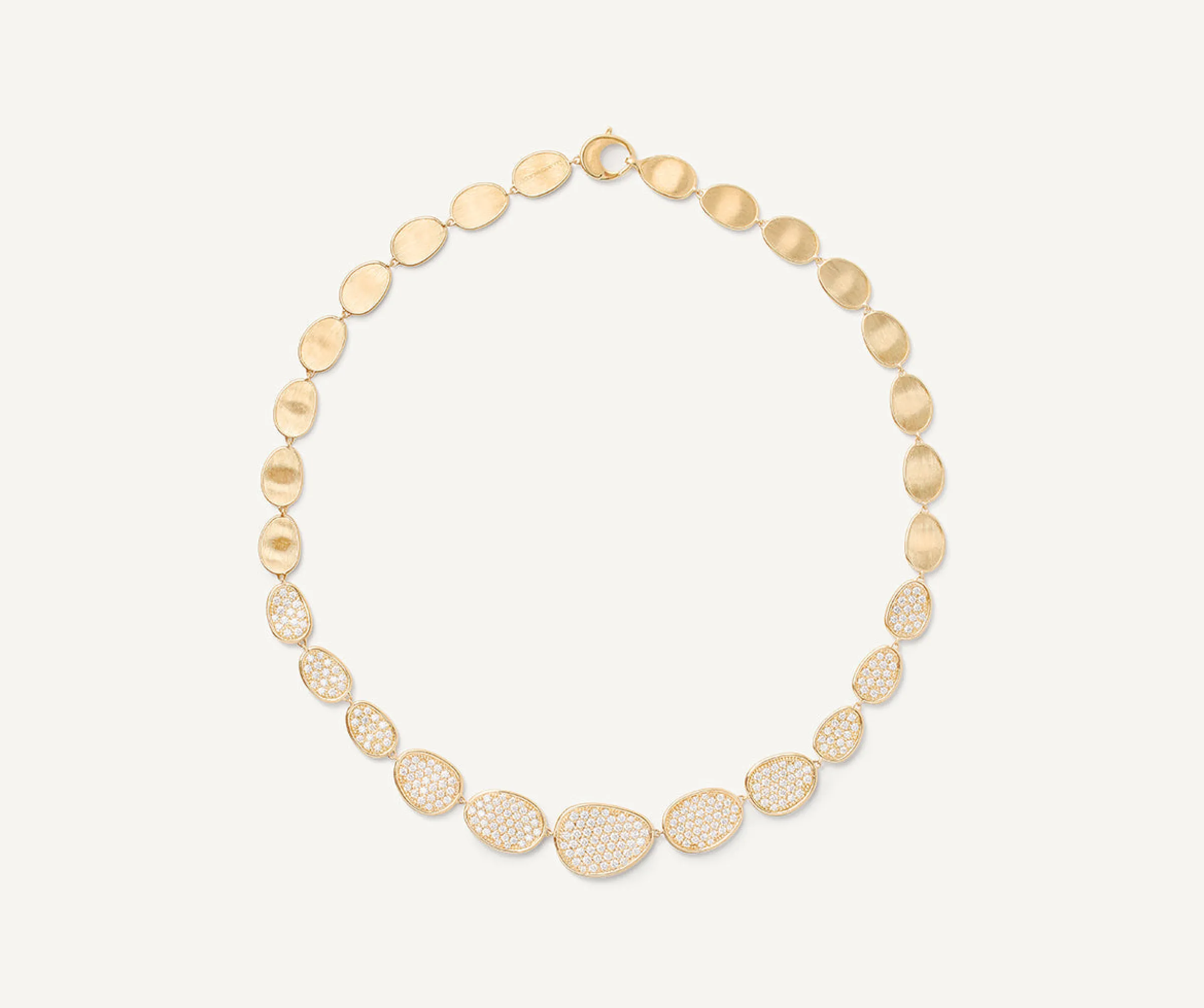 Necklaces-Marco Bicego 18K Yellow Gold Diamond Pavé Graduated Collar Necklace Yellowgold