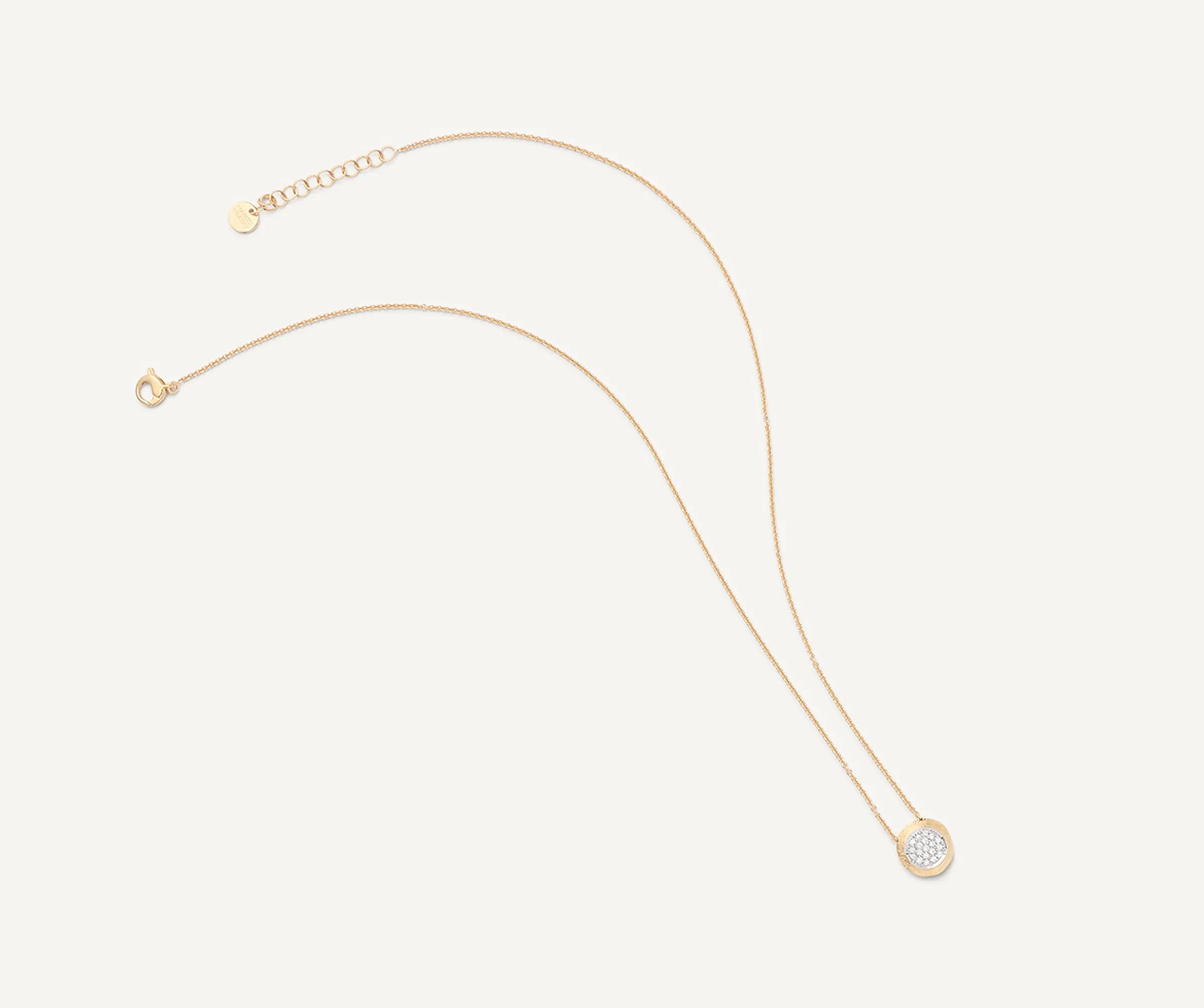Pendants | Necklaces-Marco Bicego 18K Yellow Gold Diamond Pavé Disk Pendant Yellowgold