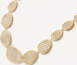 Necklaces-Marco Bicego 18K Yellow Gold Diamond Pavé Graduated Collar Necklace Yellowgold