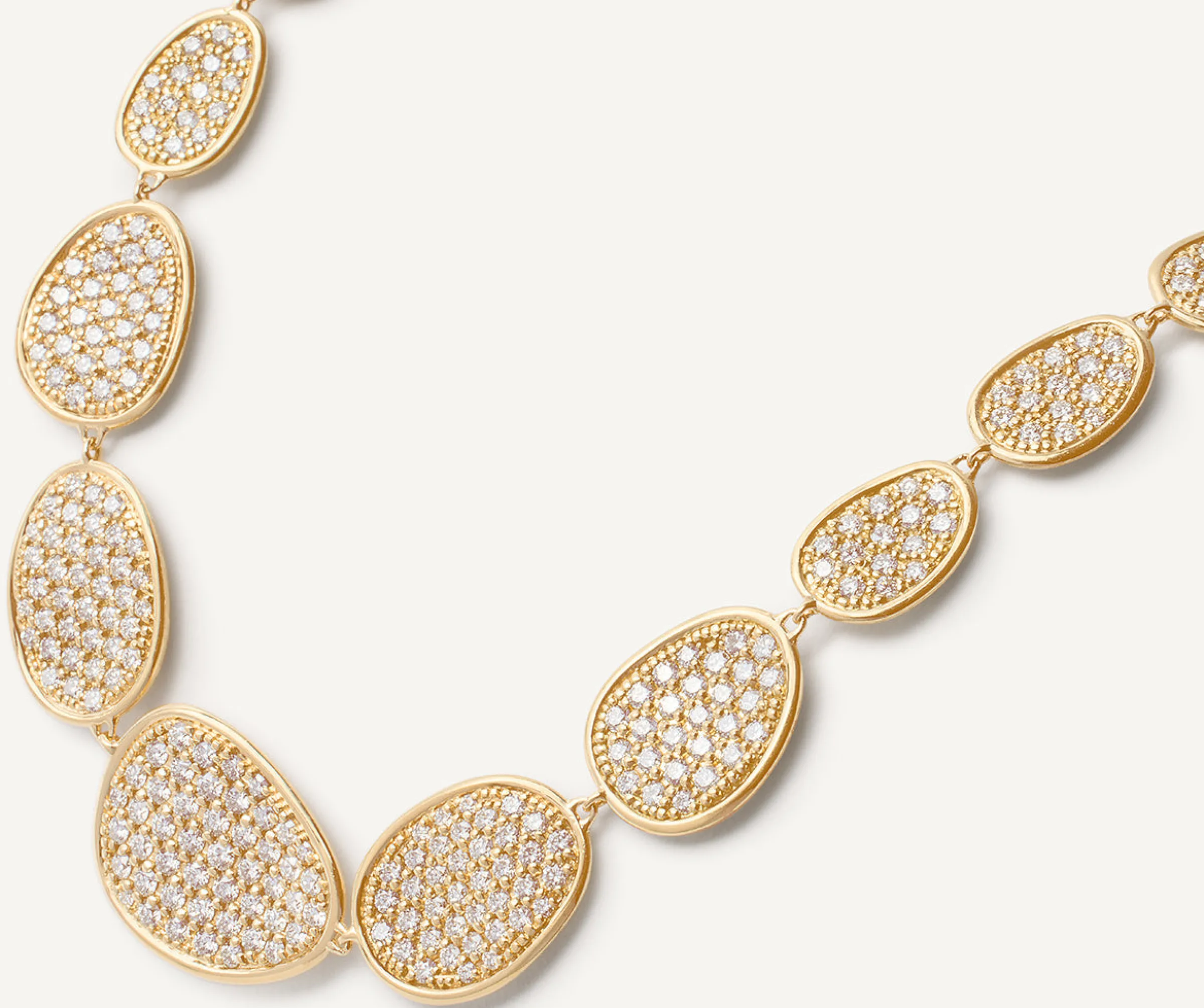 Necklaces-Marco Bicego 18K Yellow Gold Diamond Pavé Graduated Collar Necklace Yellowgold