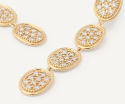 Earrings-Marco Bicego 18K Yellow Gold Diamond Pavé Drop Earrings Yellowgold