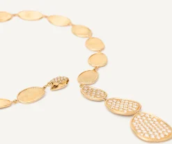 Necklaces-Marco Bicego 18K Yellow Gold Diamond Pavé Lariat Necklace Yellowgold