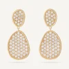 Earrings-Marco Bicego 18K Yellow Gold Double Drop Pavé Diamond Earrings Yellowgold