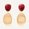 Earrings-Marco Bicego 18K Yellow Gold Double Drop Thulite Earrings Yellowgold