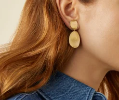 Earrings-Marco Bicego 18K Yellow Gold Double Drop Earrings Yellowgold