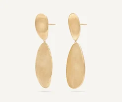 Earrings-Marco Bicego 18K Yellow Gold Double Drop Earrings, Large Yellowgold
