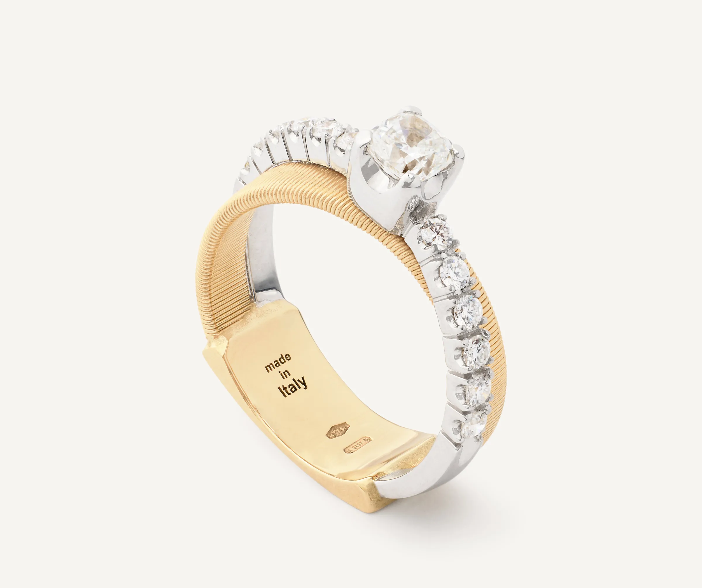 Rings-Marco Bicego 18K Yellow Gold Double-Band Ring With .5 CT Diamond Yellowgold