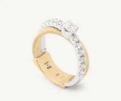 Rings-Marco Bicego 18K Yellow Gold Double-Band Ring With .3 CT Diamond Yellowgold
