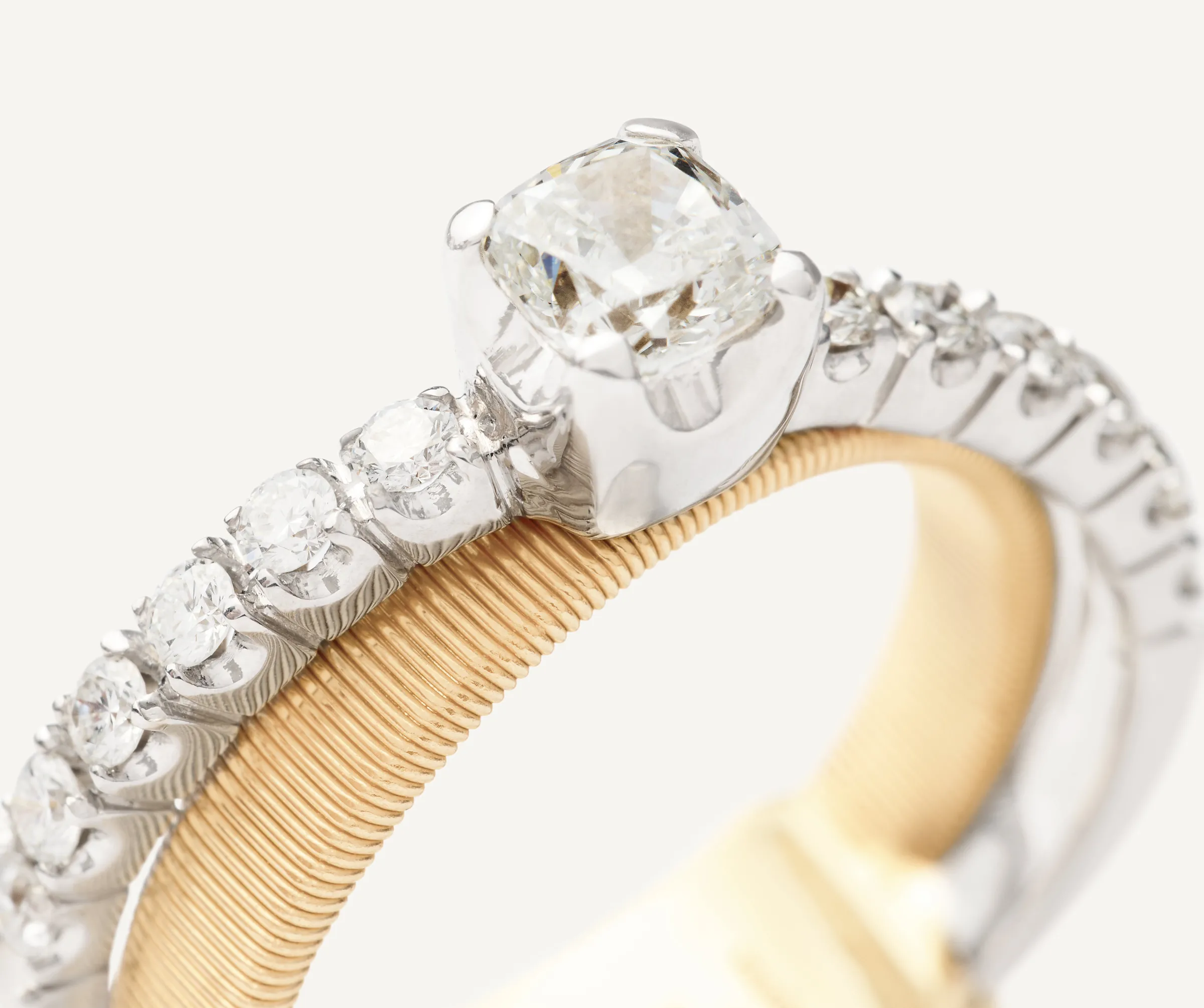 Rings-Marco Bicego 18K Yellow Gold Double-Band Ring With .5 CT Diamond Yellowgold