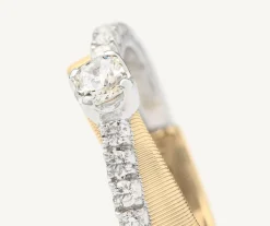Rings-Marco Bicego 18K Yellow Gold Double-Band Ring With .3 CT Diamond Yellowgold