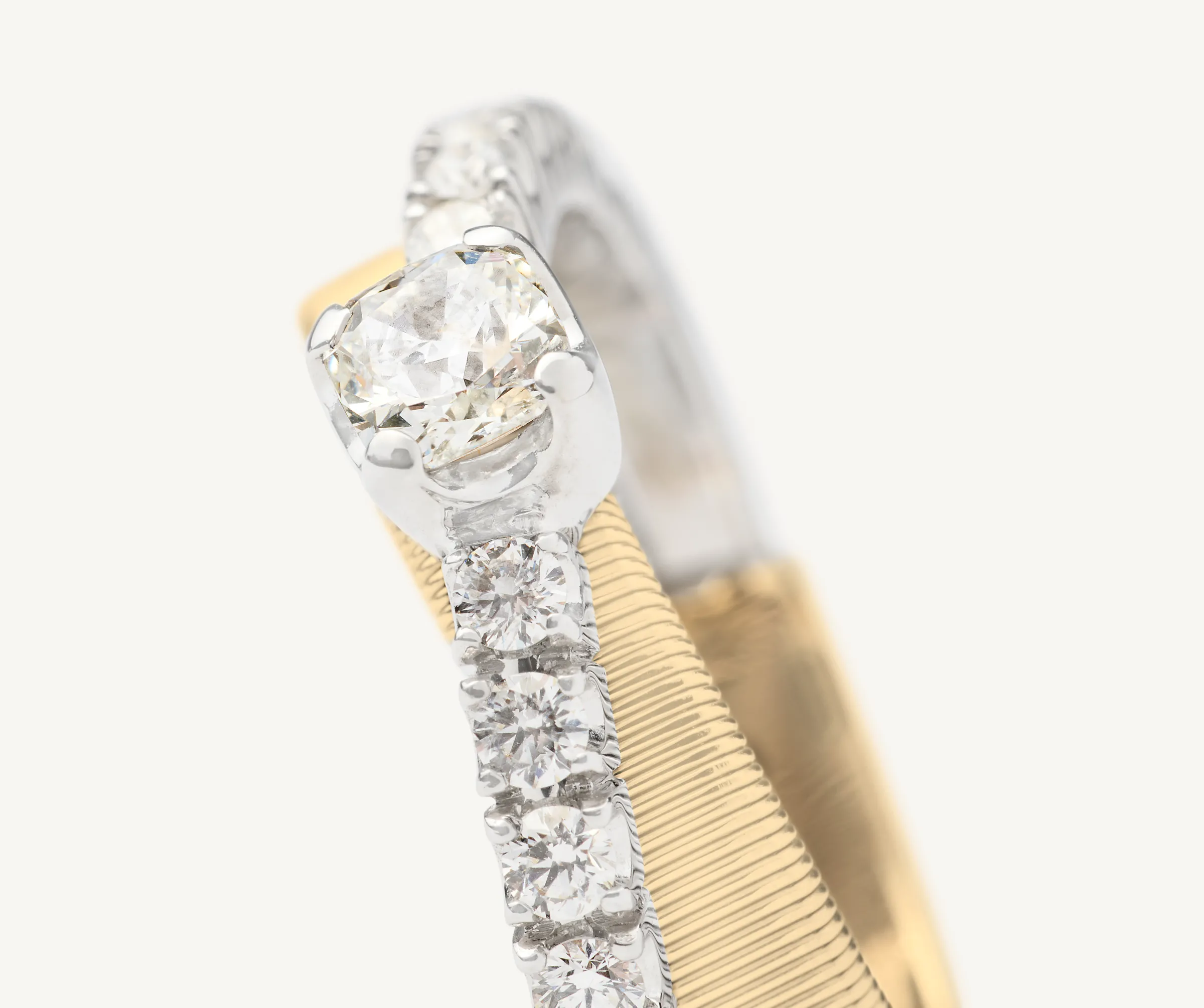 Rings-Marco Bicego 18K Yellow Gold Double-Band Ring With .3 CT Diamond Yellowgold