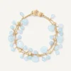 Bracelets-Marco Bicego 18K Yellow Gold Double-Strand Aquamarine Bracelet Yellowgold