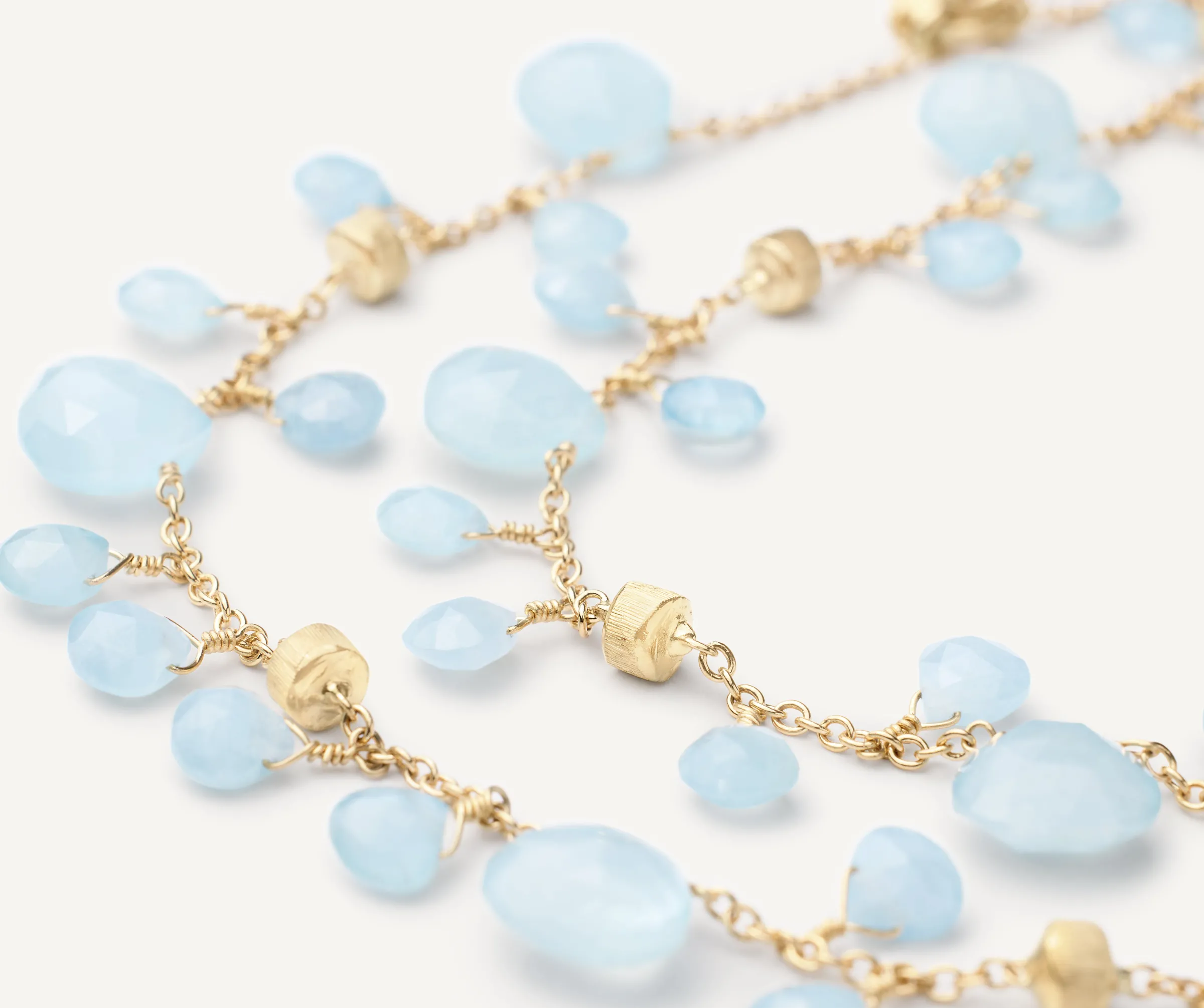 Bracelets-Marco Bicego 18K Yellow Gold Double-Strand Aquamarine Bracelet Yellowgold