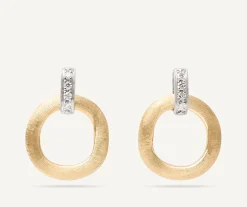 Earrings-Marco Bicego 18K Yellow Gold Drop Earrings With Diamonds Yellowgold