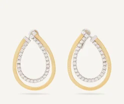 Earrings-Marco Bicego 18K Yellow Gold Drop Earrings With Diamonds Yellowgold