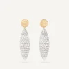 Earrings-Marco Bicego 18K Yellow Gold Drop Earrings With Diamonds Yellowgold