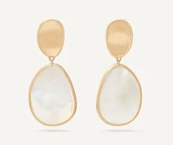 Earrings-Marco Bicego 18K Yellow Gold Drop Earrings With Mother of Pearl Yellowgold