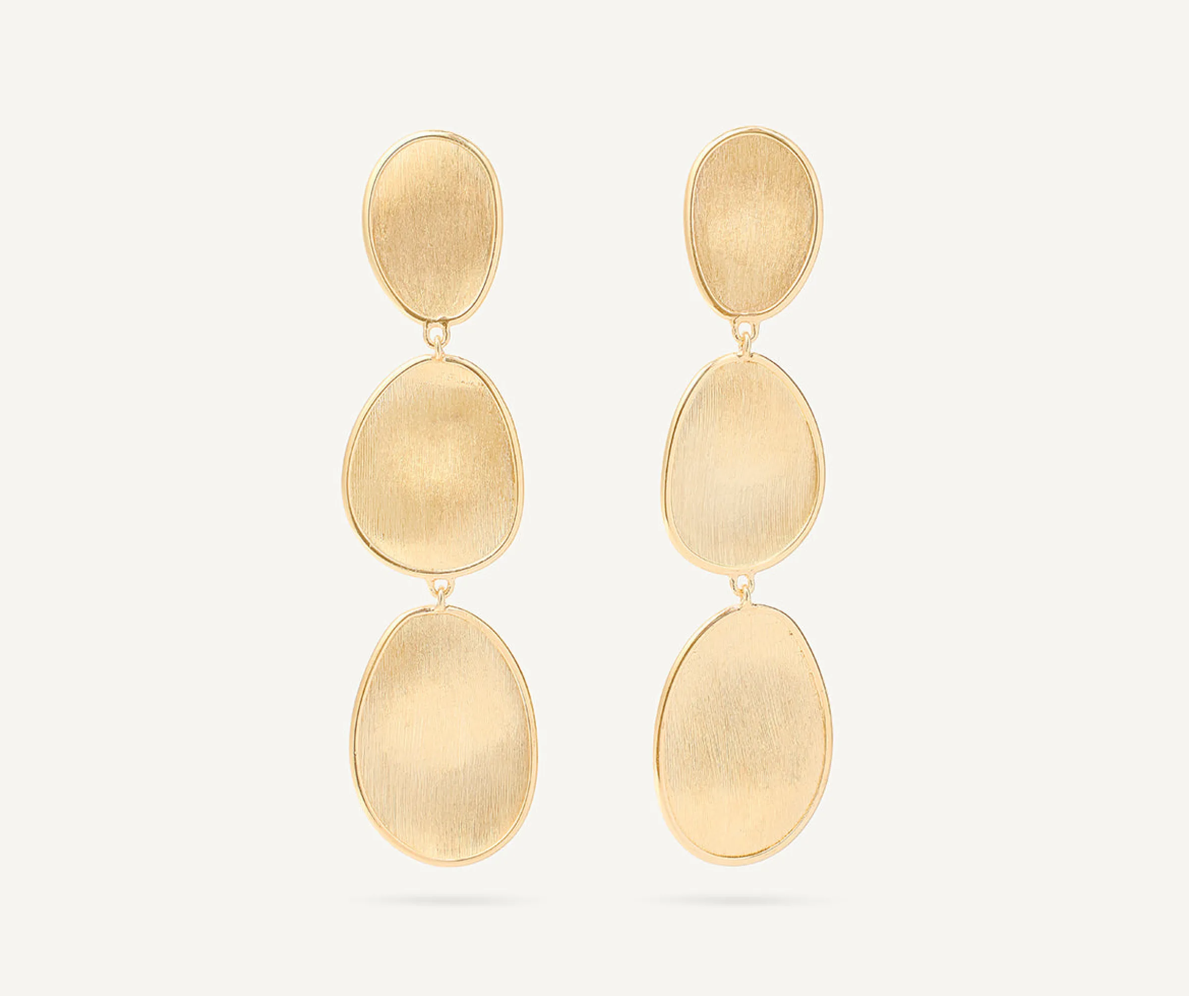 Earrings-Marco Bicego 18K Yellow Gold 3-Drop Earrings, Large Yellowgold