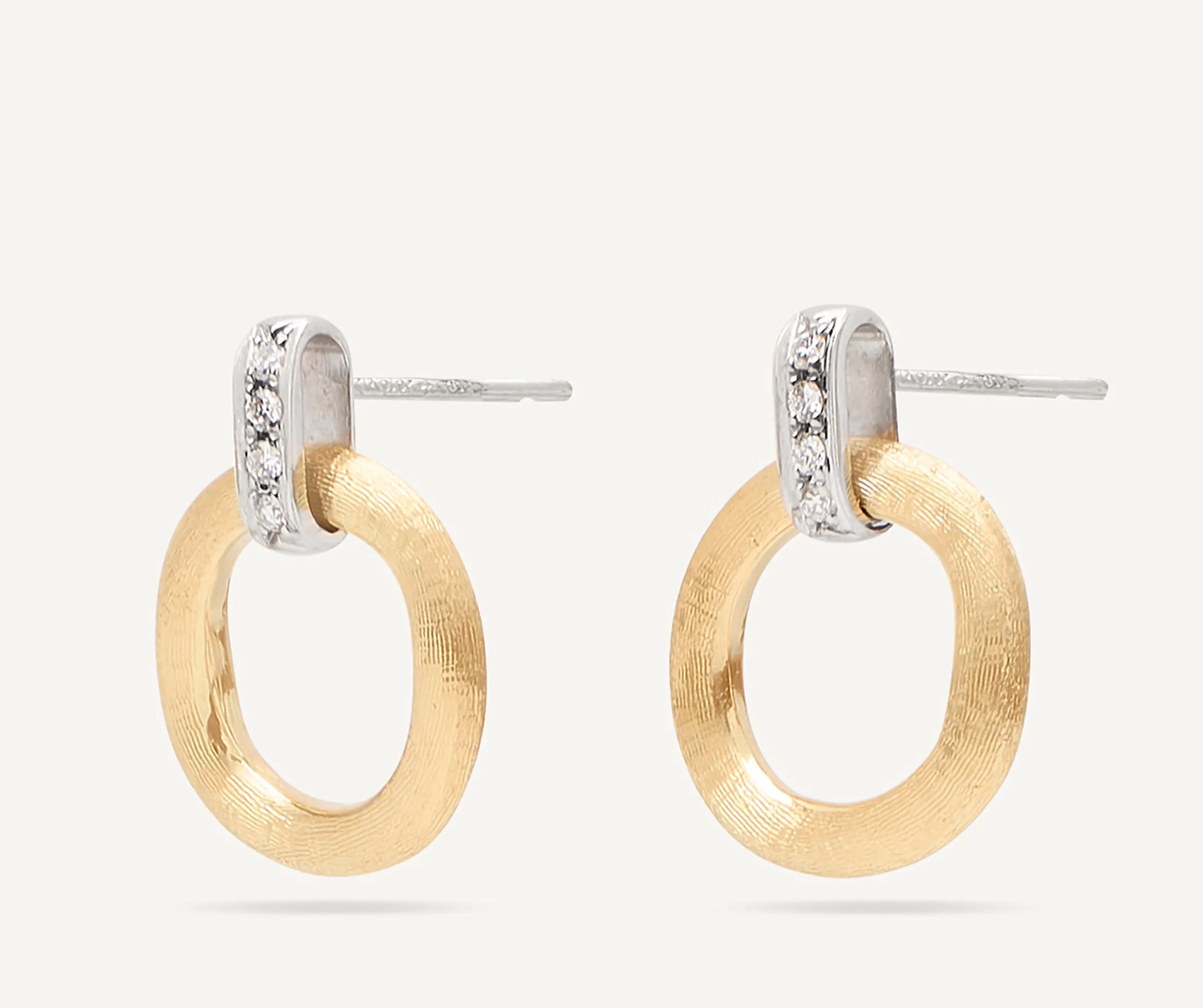 Earrings-Marco Bicego 18K Yellow Gold Drop Earrings With Diamonds Yellowgold