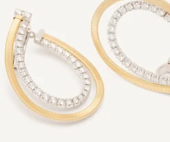 Earrings-Marco Bicego 18K Yellow Gold Drop Earrings With Diamonds Yellowgold