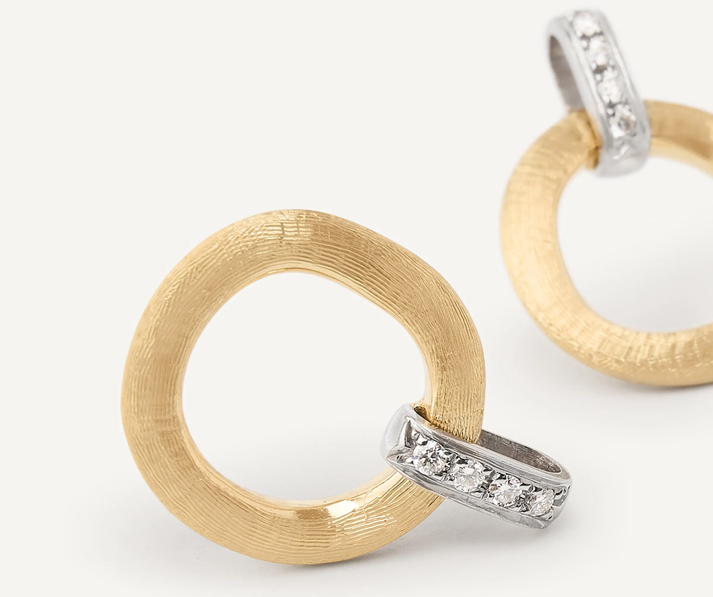 Earrings-Marco Bicego 18K Yellow Gold Drop Earrings With Diamonds Yellowgold