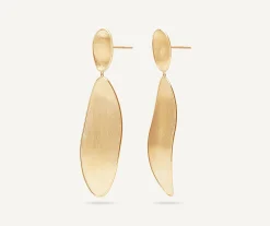 Earrings-Marco Bicego 18K Yellow Gold Elongated Drop Earrings Yellowgold