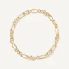 Necklaces-Marco Bicego 18K Yellow Gold Engraved u0026 Polished Link Necklace Yellowgold