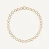 Necklaces-Marco Bicego 18K Yellow Gold Flat Link Collar Necklace With Diamond Accents Yellowgold