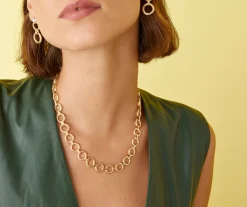 Necklaces-Marco Bicego 18K Yellow Gold Flat Link Collar Necklace Yellowgold