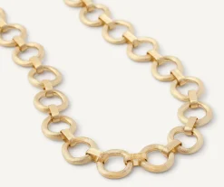Necklaces-Marco Bicego 18K Yellow Gold Flat Link Collar Necklace Yellowgold