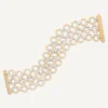 Bracelets-Marco Bicego 18K Yellow Gold Flat Link 3-Strand Bracelet With Diamonds Yellowgold