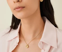 Pendants | Necklaces-Marco Bicego 18K Yellow Gold Floral Pendant With Diamond Center Yellowgold