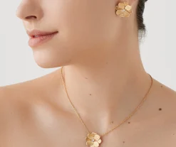 Pendants | Necklaces-Marco Bicego 18K Yellow Gold Flower Pendant with Diamonds Yellowgold