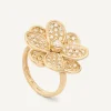 Rings-Marco Bicego 18K Yellow Gold Flower Ring with Diamonds Yellowgold