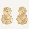 Earrings-Marco Bicego 18K Yellow Gold Flower Statement Earrings with Diamonds Yellowgold