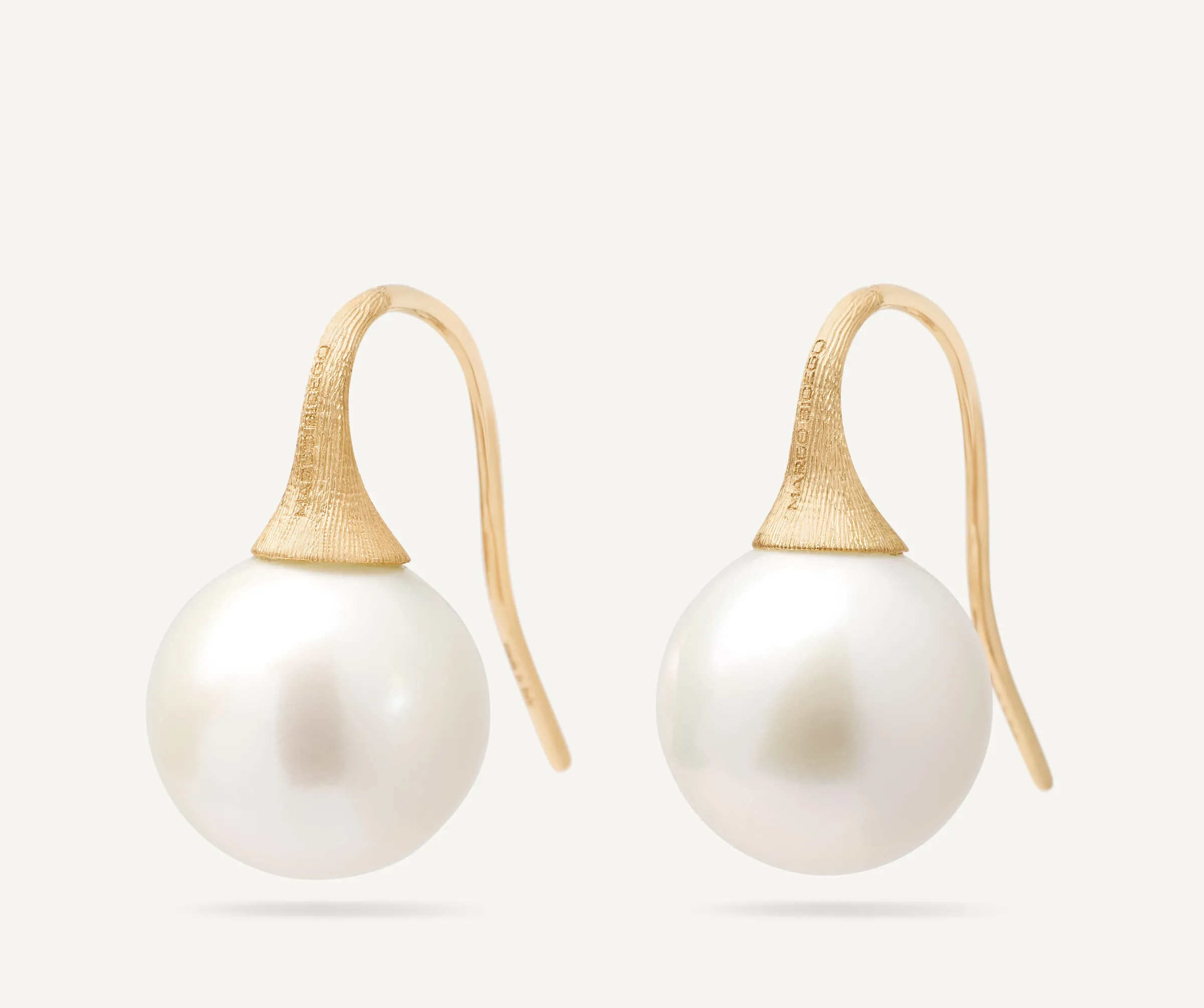 Earrings-Marco Bicego 18K Yellow Gold Freshwater Pearl Drop Earrings Yellowgold